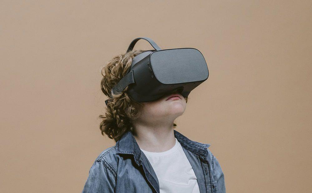 A Child using VR