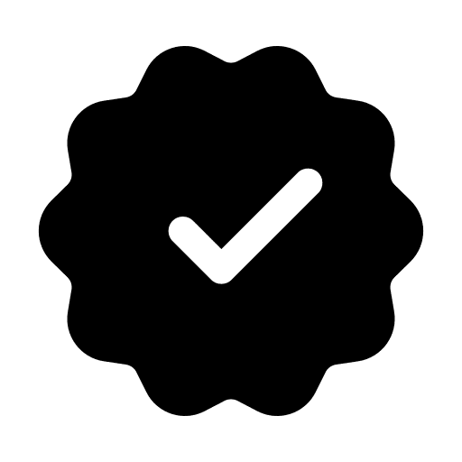 Verified Mark Icon in Black