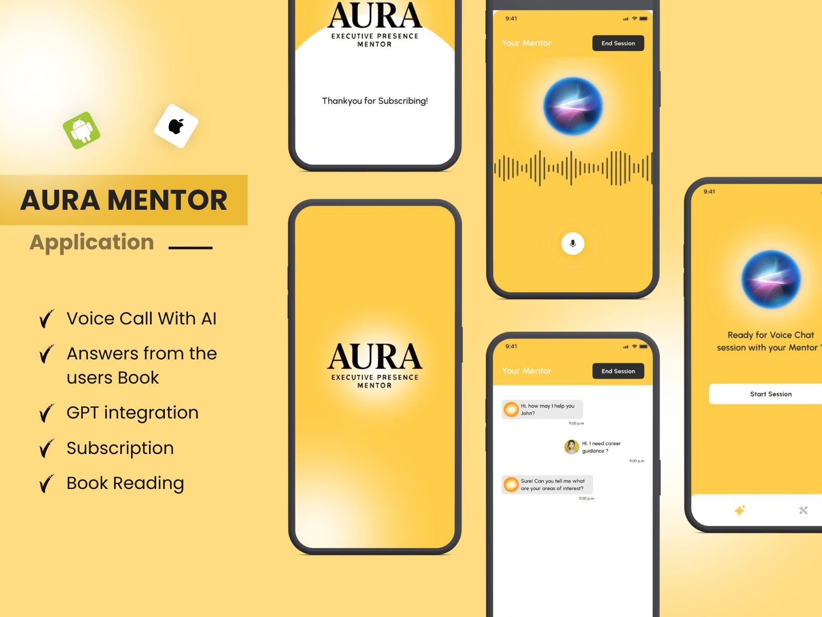 Aura Mentor Mobile Application Devlopment Services Sample 2 | CANWS