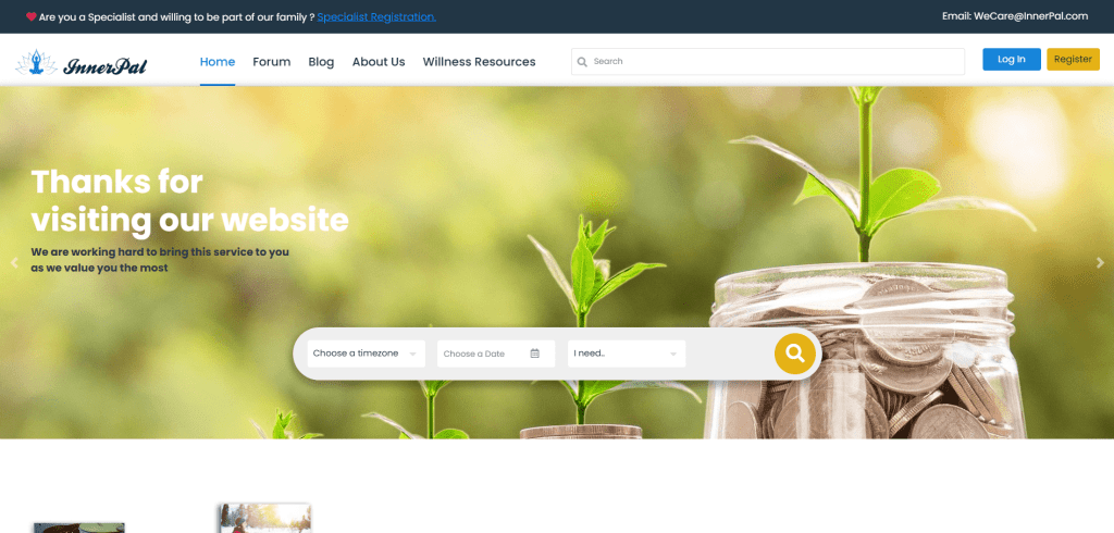 Innerpal Website Home Page Showcase Portfolio Developed By CANWS