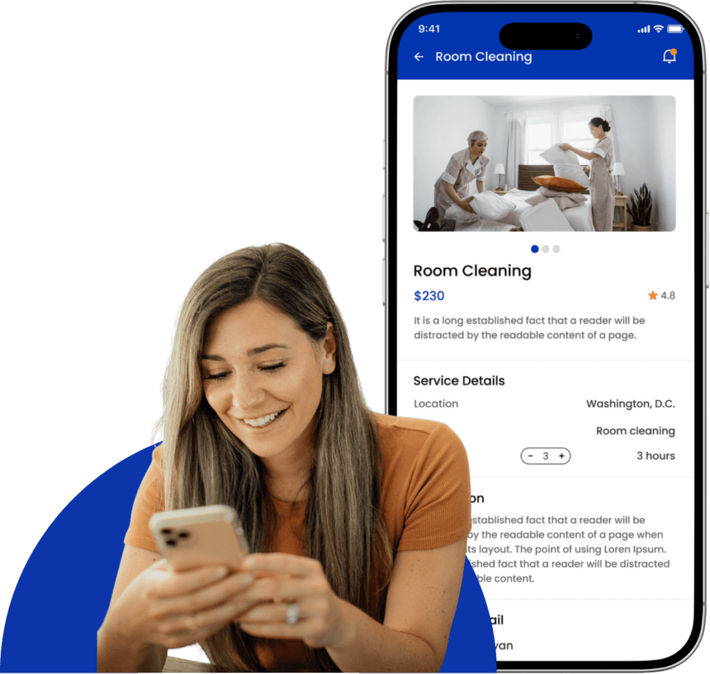 Book Online Room Cleaning Service | Mobile Application Development CANWS