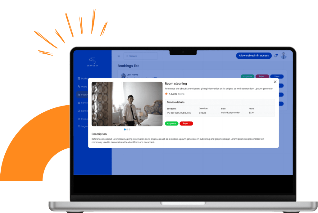 Room Cleaning Services Admin Pannel Development | CANWS