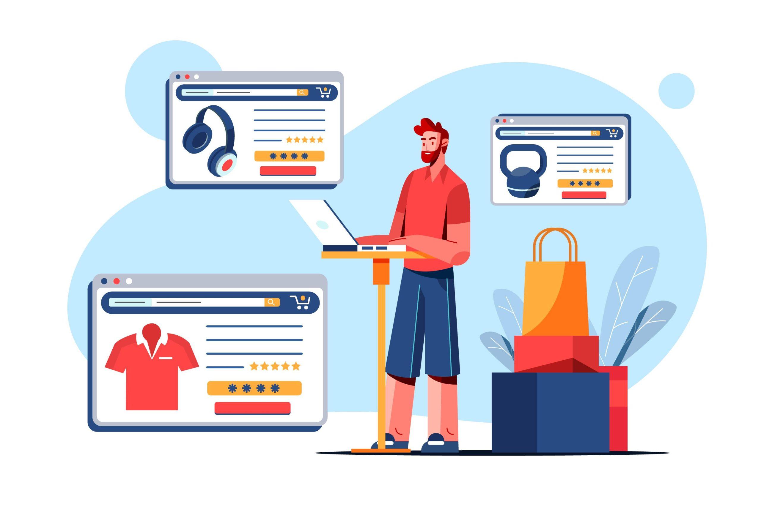 E-commerce Web & App Solutions Graphic | CANWS