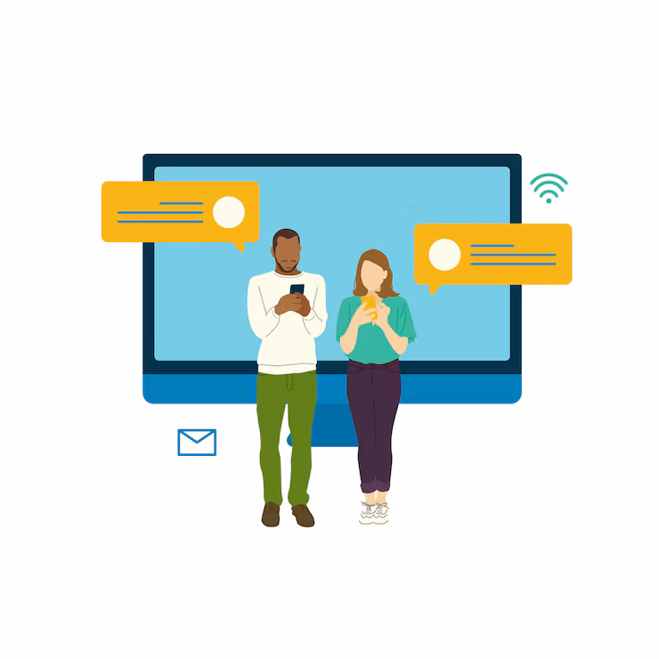 Two People Doing Social Networking Graphics | CANWS