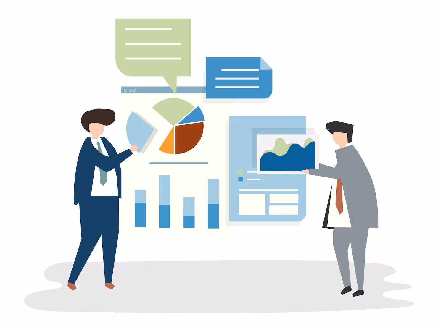 Two Employees Planning A Business Setup Graphics | CANWS