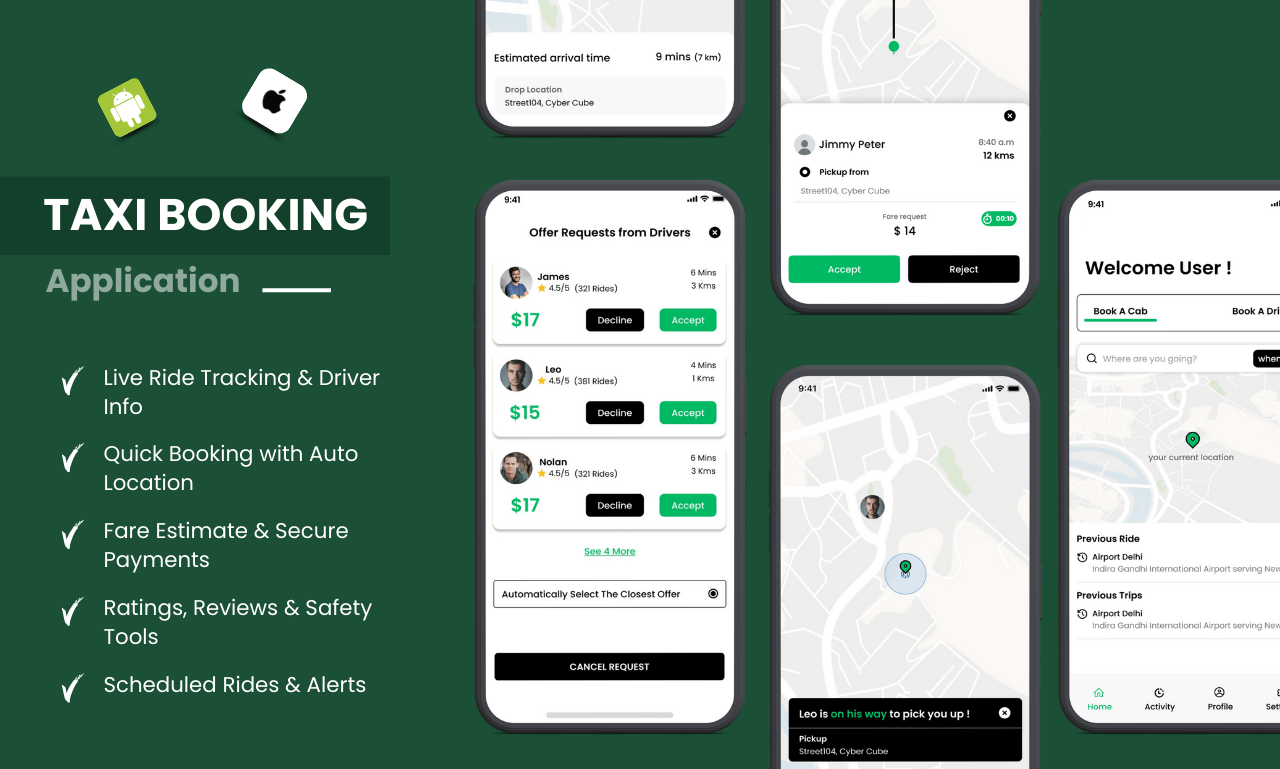 Taxi Booking Application Sample